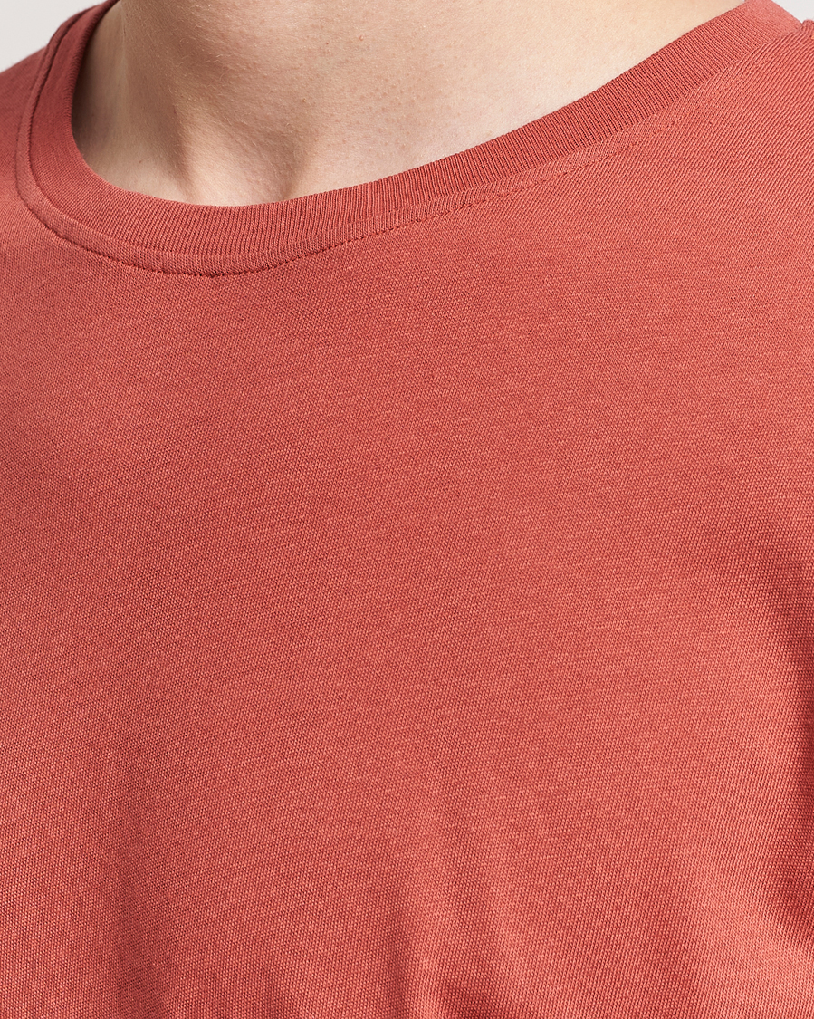 Herren | T-Shirts | Merz b. Schwanen | Organic Cotton Washed Crew Neck T-Shirt Newman Red