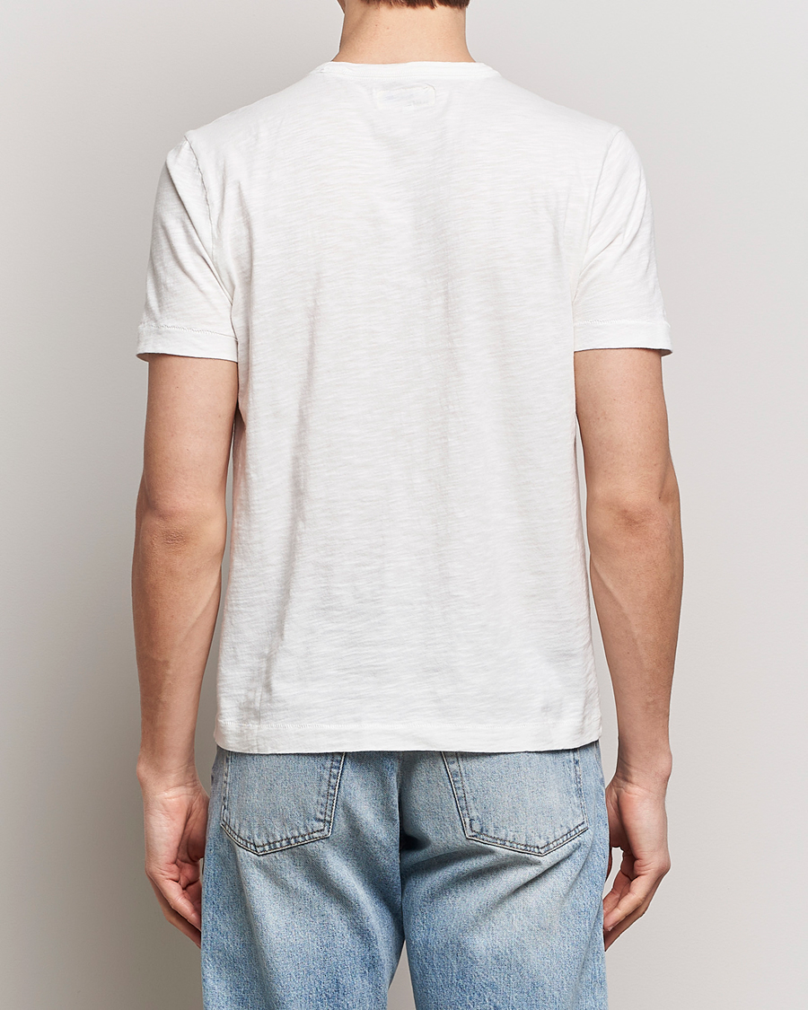Herren | T-Shirts | Merz b. Schwanen | Organic Pima Cotton Slub Crew Neck T-Shirt White