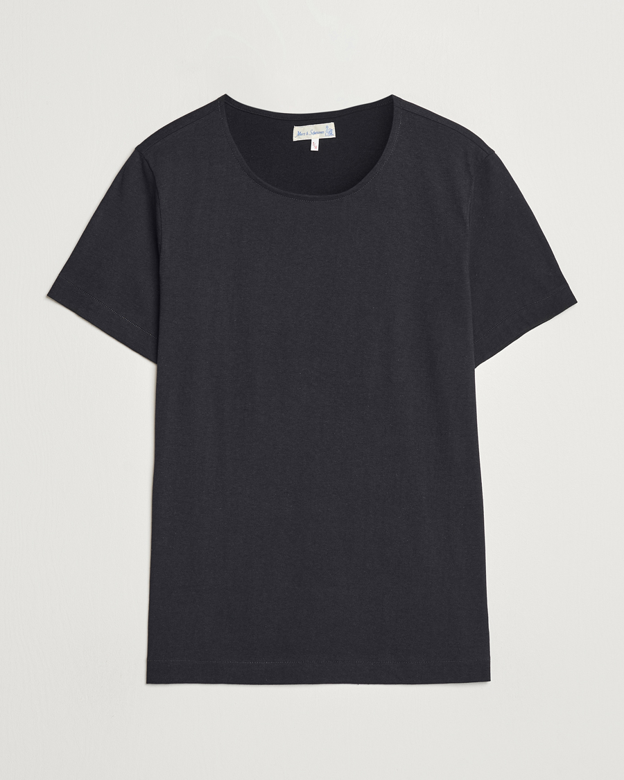 Herren | T-Shirts | Merz b. Schwanen | 1920s Loopwheeled T-Shirt Charcoal