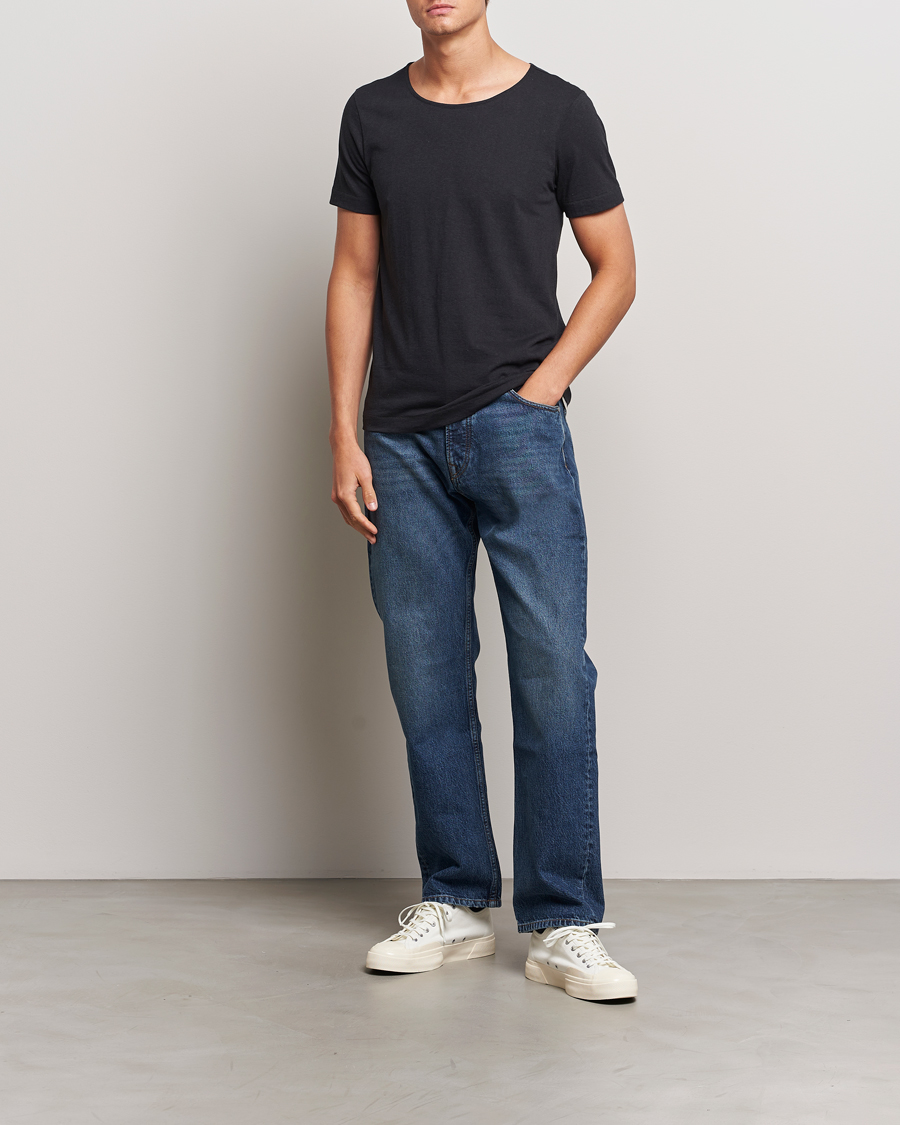 Herren | T-Shirts | Merz b. Schwanen | 1920s Loopwheeled T-Shirt Charcoal