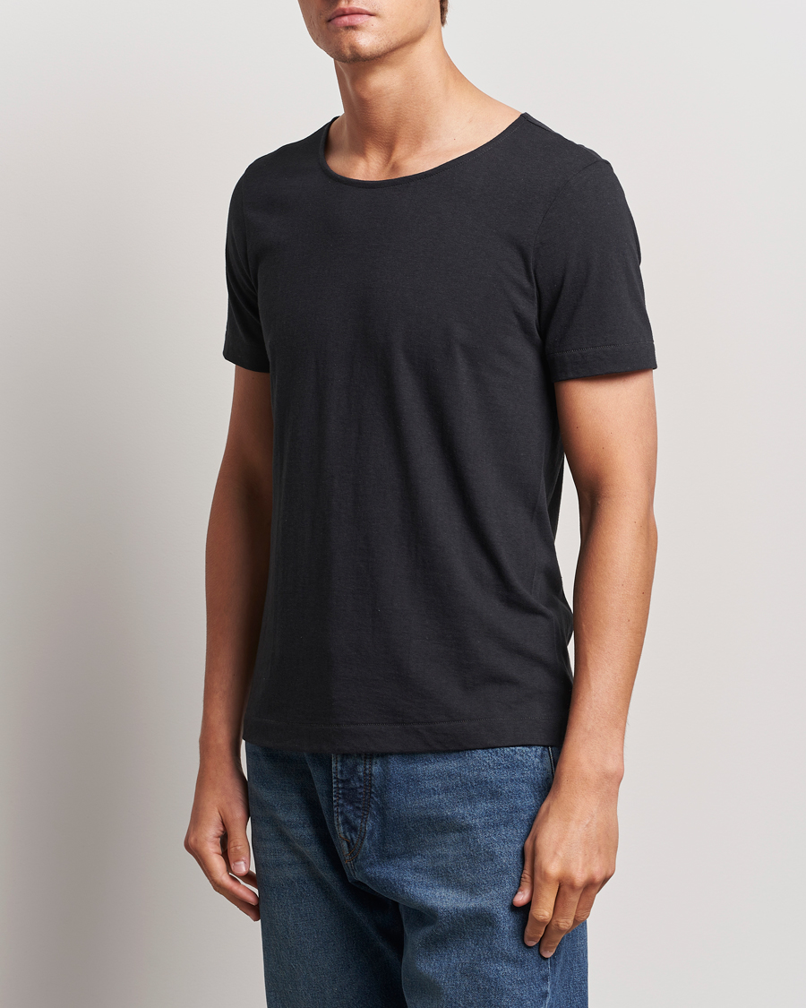 Herren | T-Shirts | Merz b. Schwanen | 1920s Loopwheeled T-Shirt Charcoal