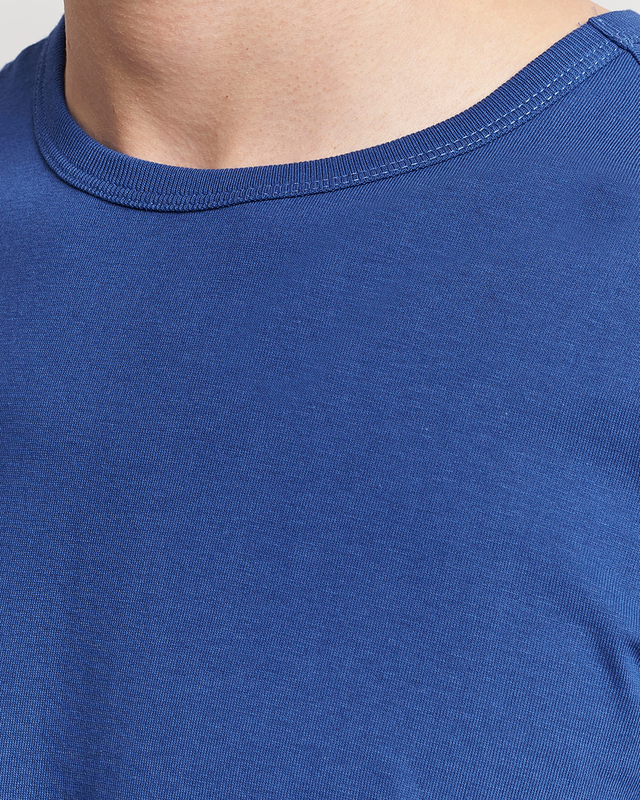 Herren | T-Shirts | Merz b. Schwanen | 1950s Classic Loopwheeled T-Shirt Vintage Blue
