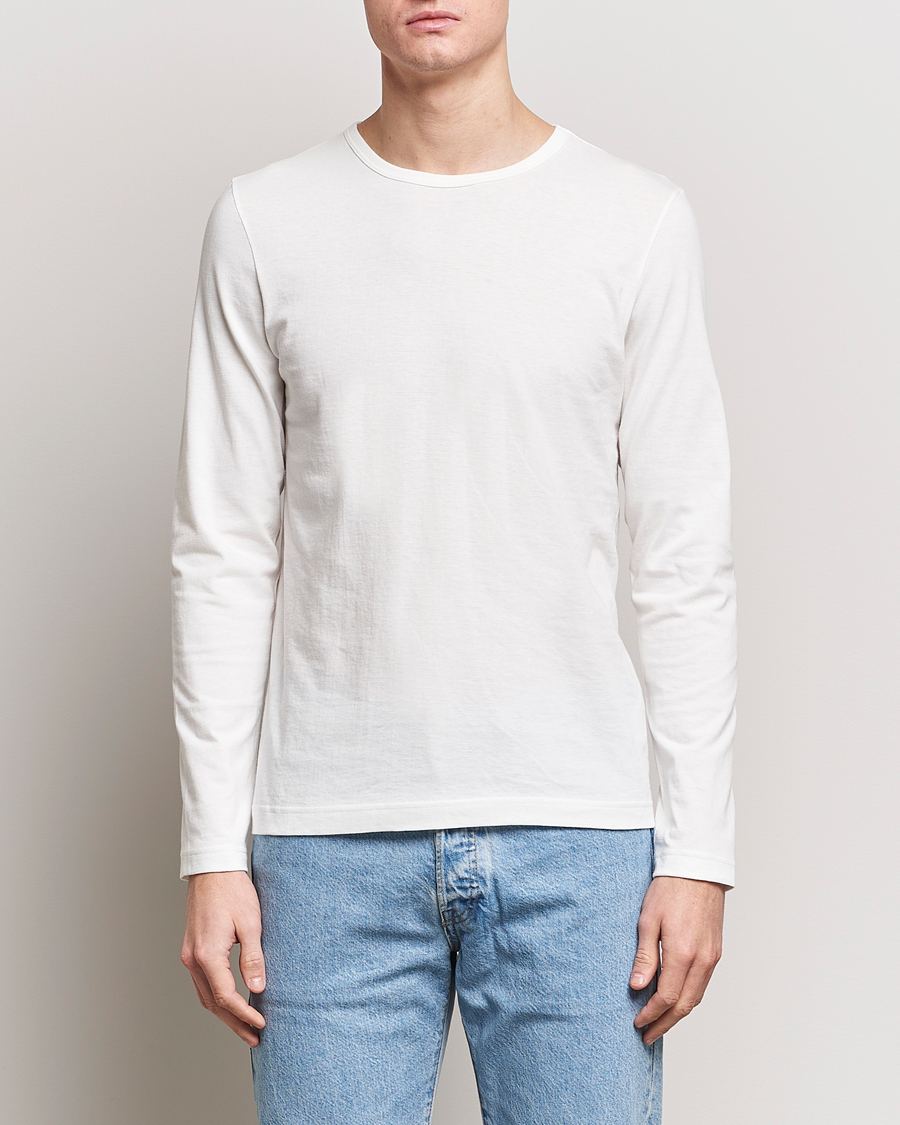Herren |  | Merz b. Schwanen | 1950s Classic Loopwheeled Longsleeve T-Shirt White