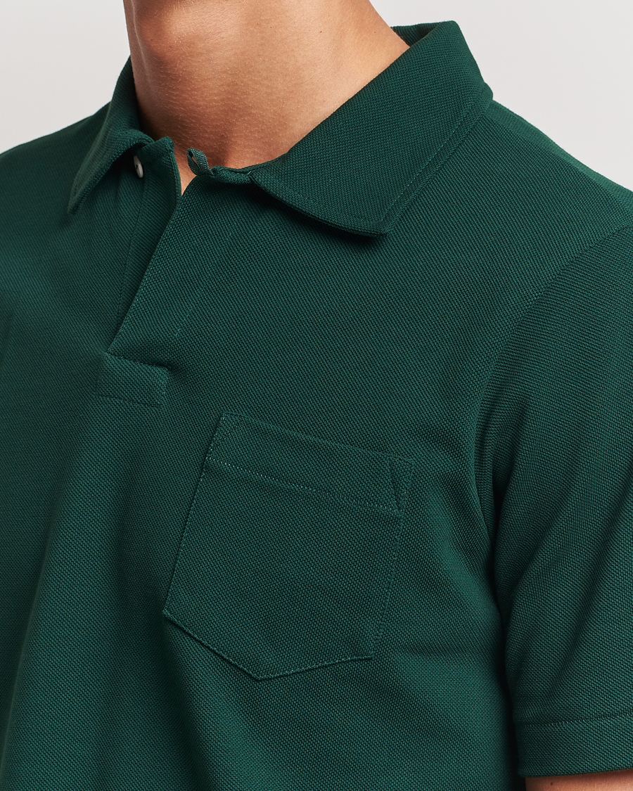 Herren | Poloshirts | Merz b. Schwanen | Organic Cotton Washed Polo Classic Green