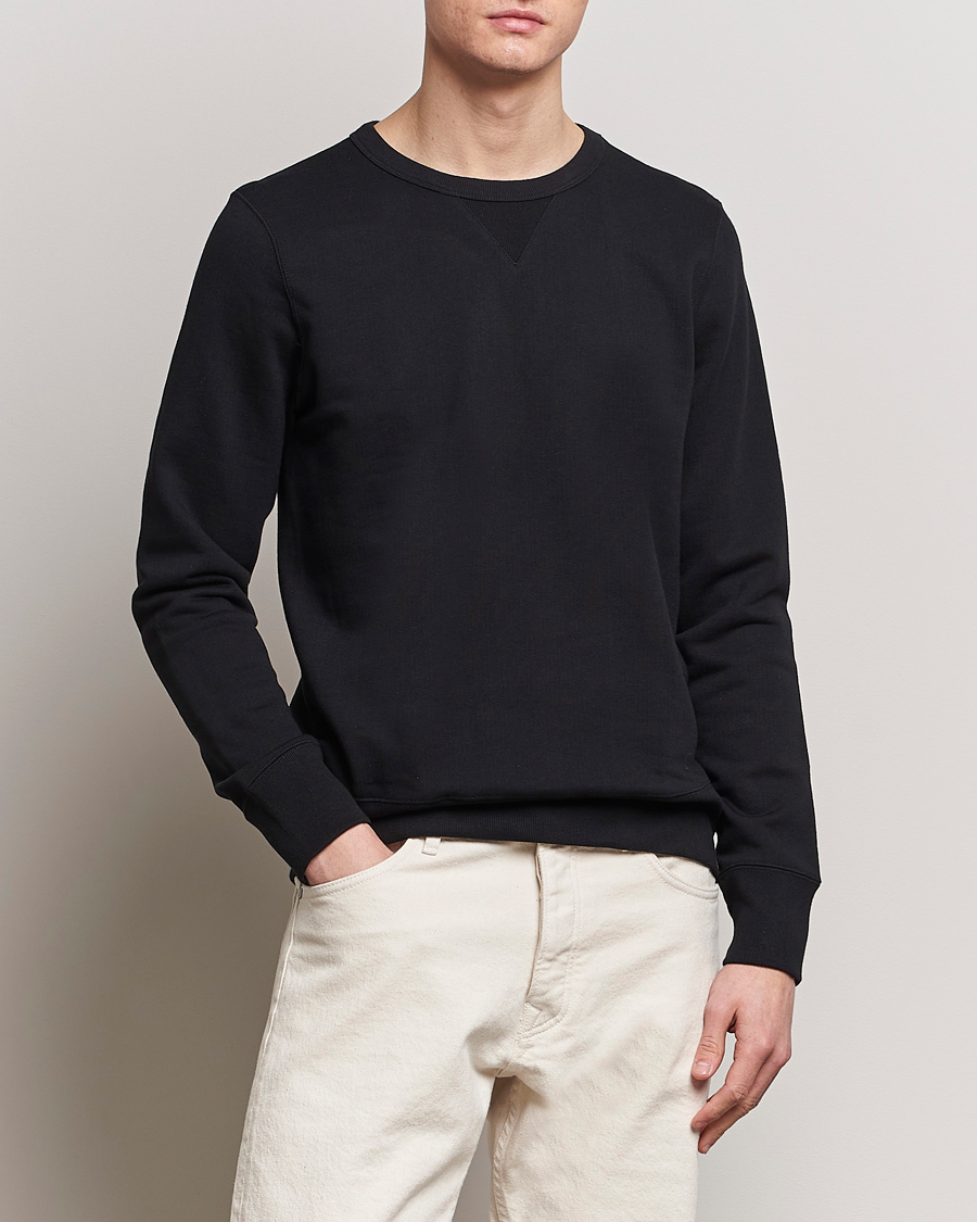 Herren | Contemporary Creators | Merz b. Schwanen | Organic Cotton Crew Neck Sweatshirt Black