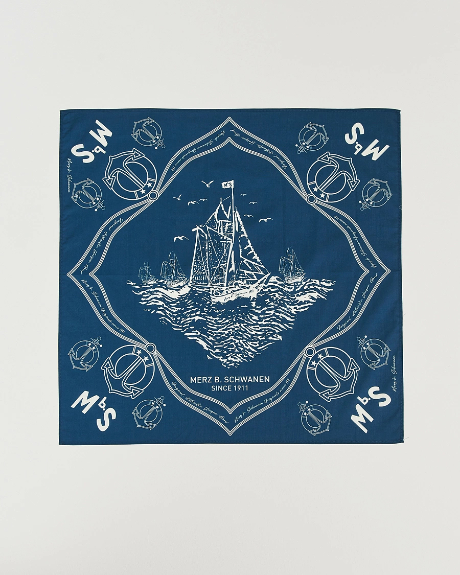 Herren | Tücher | Merz b. Schwanen | Cotton Bandana Ink Blue