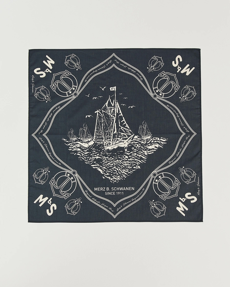 Herren | Tücher | Merz b. Schwanen | Cotton Bandana Charcoal