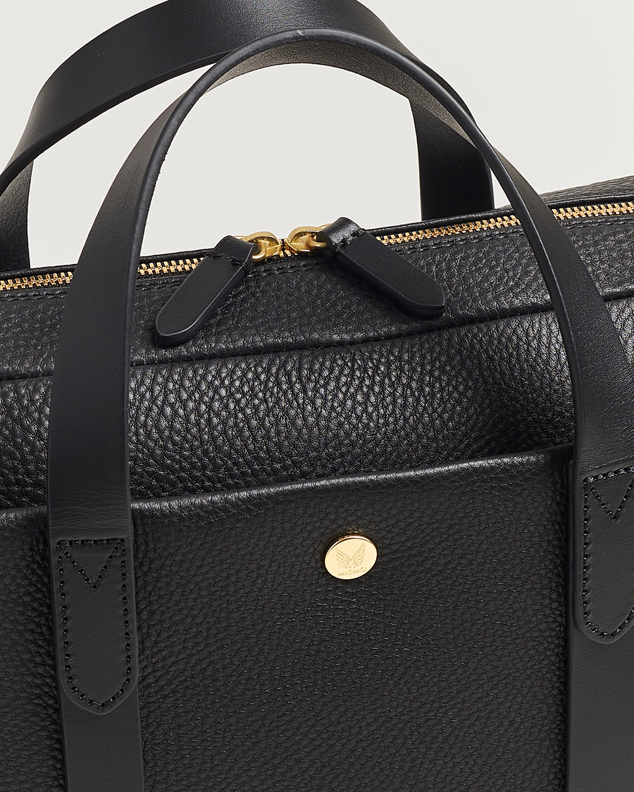 Herren | Mismo Aspire Pebbled Leather Briefcase Black | Mismo | Aspire Pebbled Leather Briefcase Black