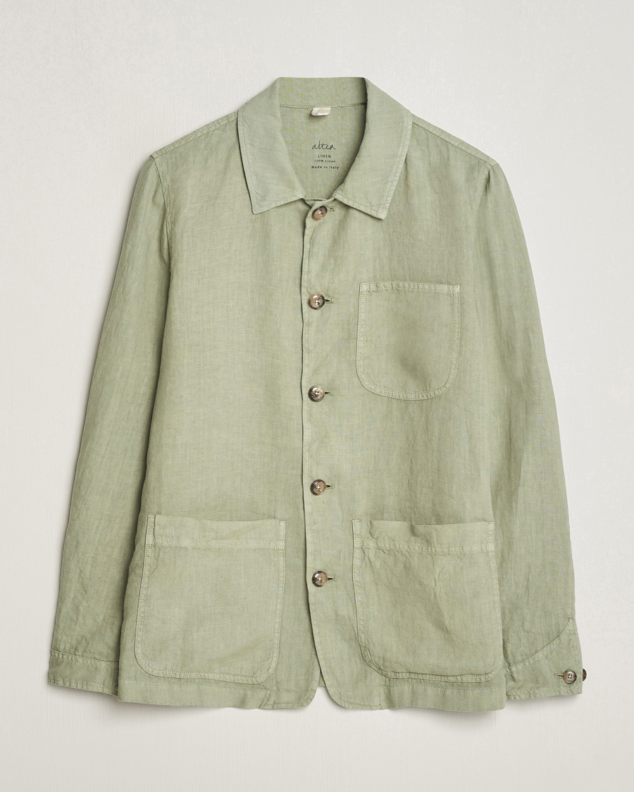 Herren |  | Altea | Linen Shirt Jacket Olive