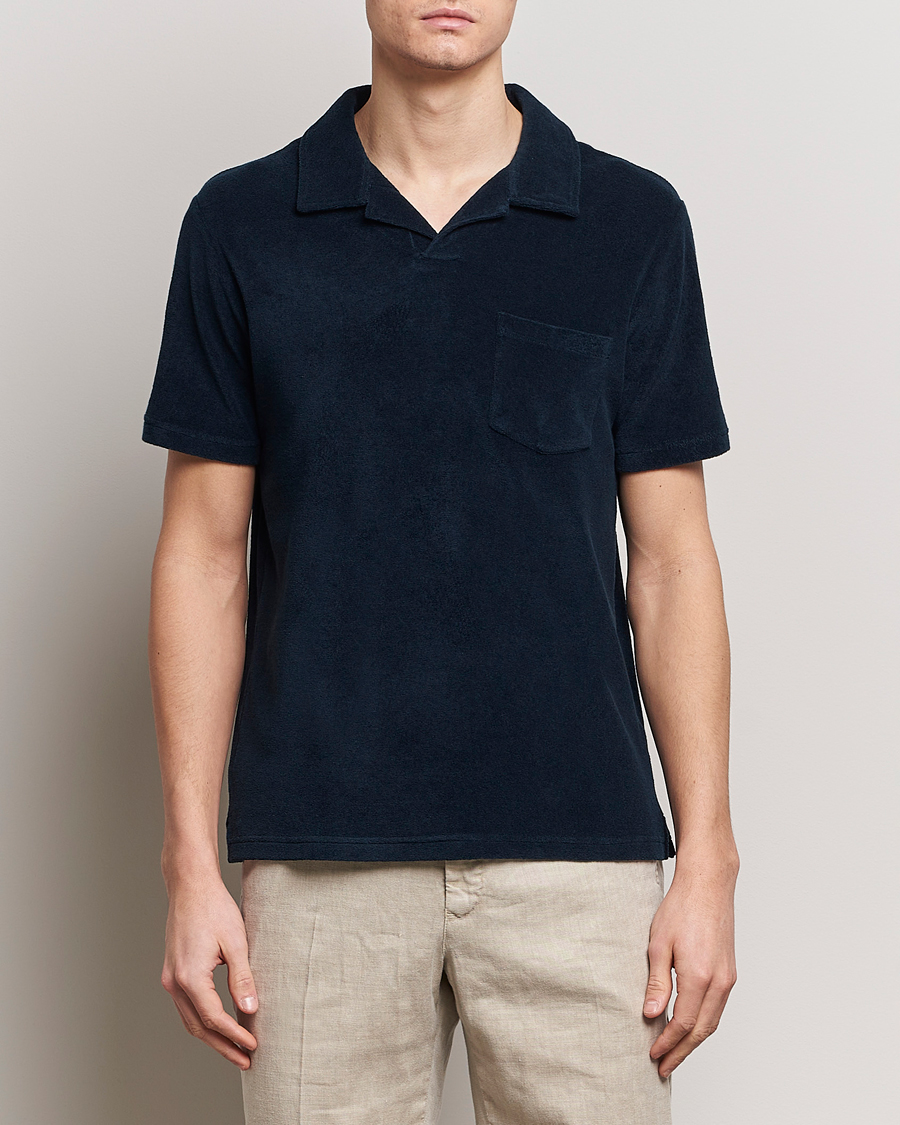 Herren | Kleidung | Altea | Terry Cotton Polo Navy