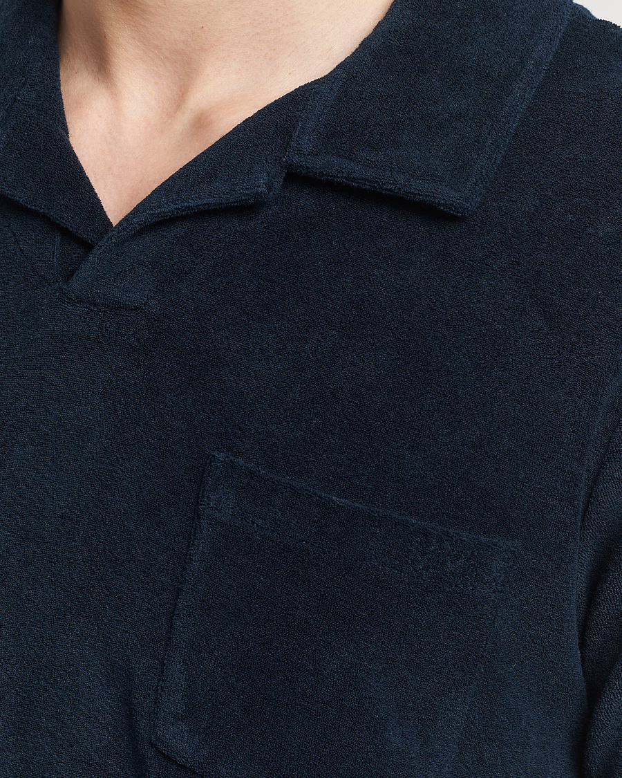 Herren | Poloshirts | Altea | Terry Cotton Polo Navy