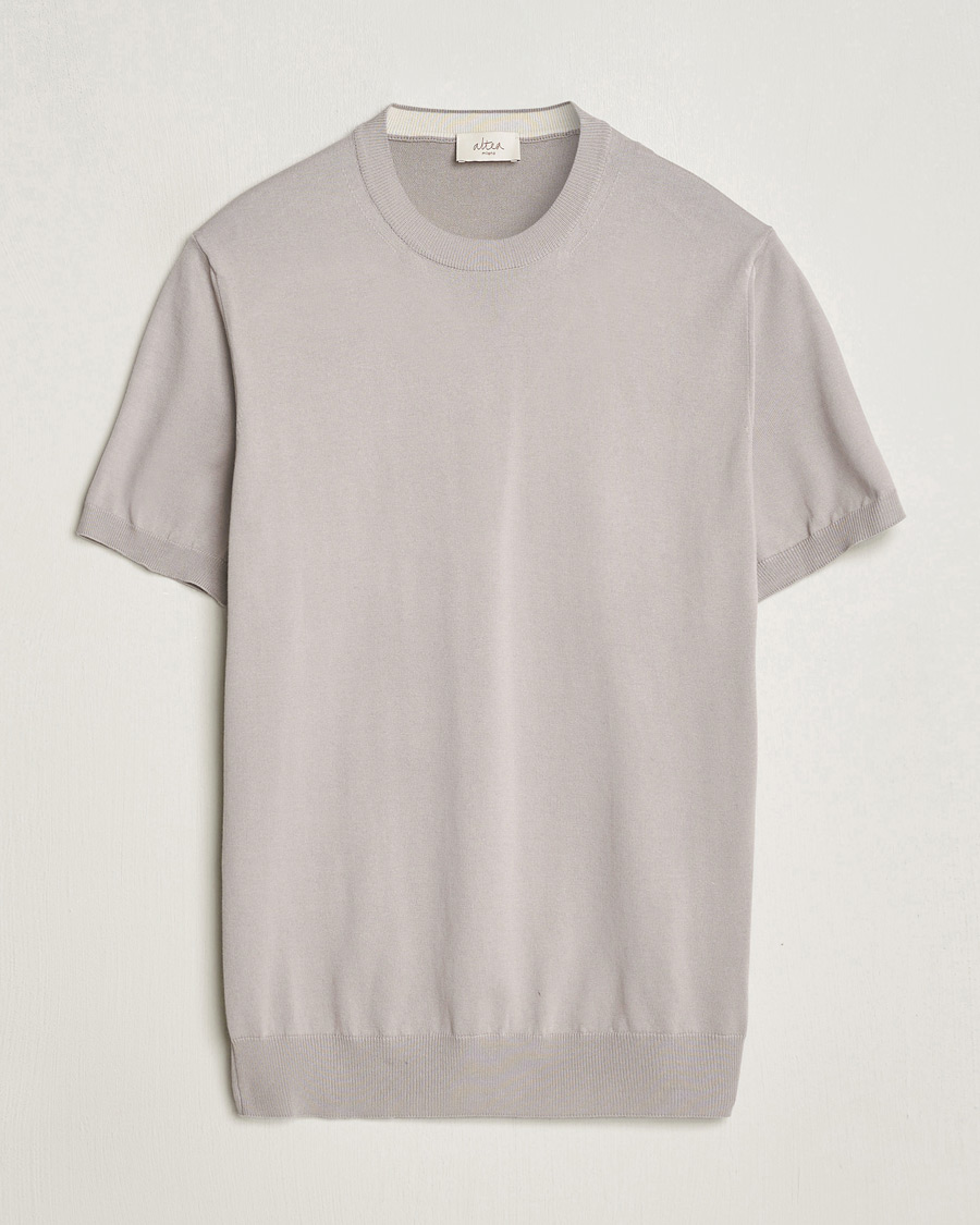 Herren |  | Altea | Extrafine Cotton Knit T-Shirt Taupe