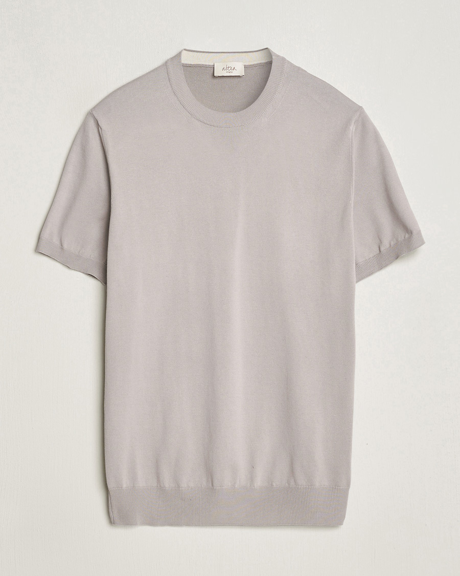 Herren | T-Shirts | Altea | Extrafine Cotton Knit T-Shirt Taupe