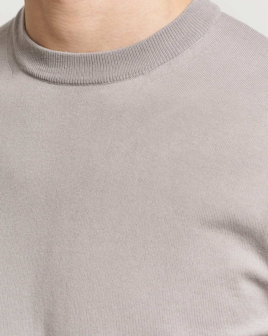 Herren | T-Shirts | Altea | Extrafine Cotton Knit T-Shirt Taupe