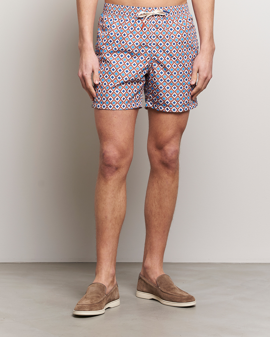 Herren |  | Altea | Printed Swim Shorts Blue/Orange