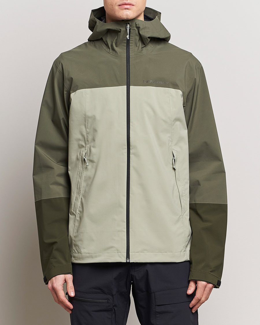 Herren | Frühlingsjacken | Peak Performance | Trail Hipe Hooded Jacket Pine Needle/Limit Green