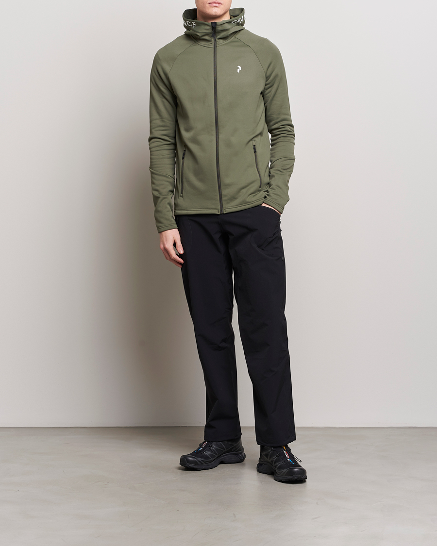 Herren | Pullover | Peak Performance | Rider Hooded Full Zip Pine Needle