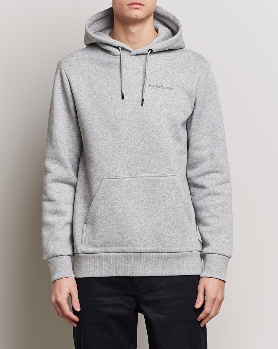 Herren | Kapuzenpullover | Peak Performance | Original Logo Hoodie Grey Melange