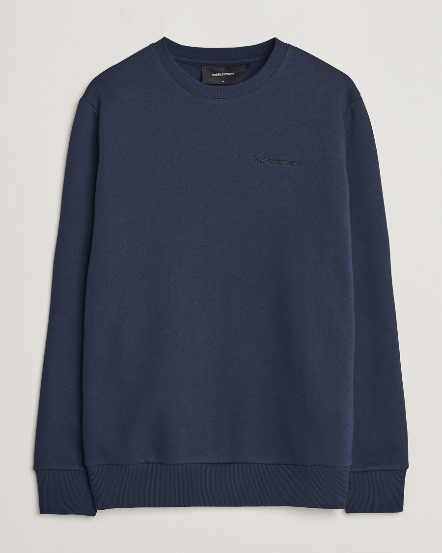 Herren | Pullover | Peak Performance | Original Logo Crew Neck Sweatshirt Blue Shadow