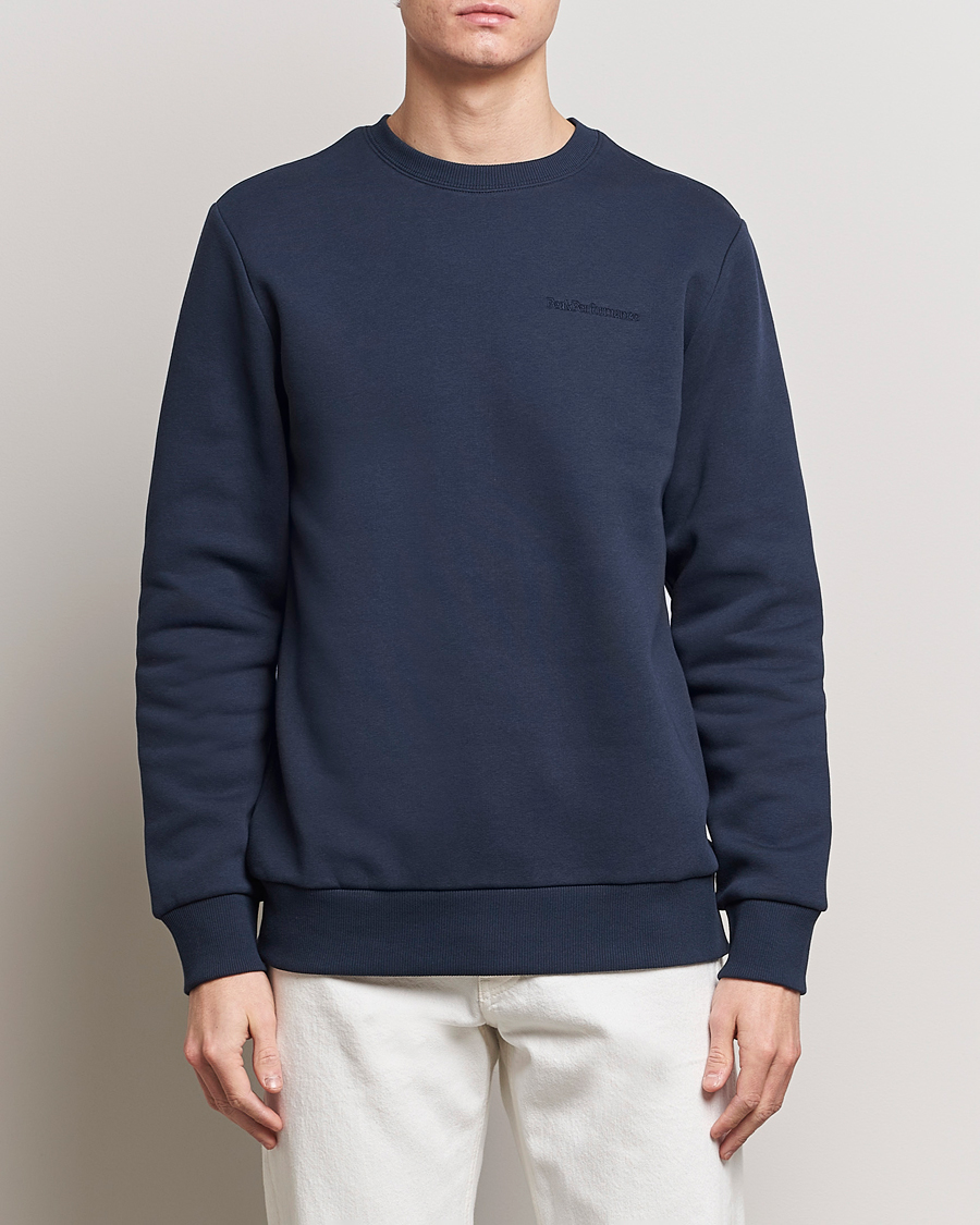 Herren | Sweatshirts | Peak Performance | Original Logo Crew Neck Sweatshirt Blue Shadow