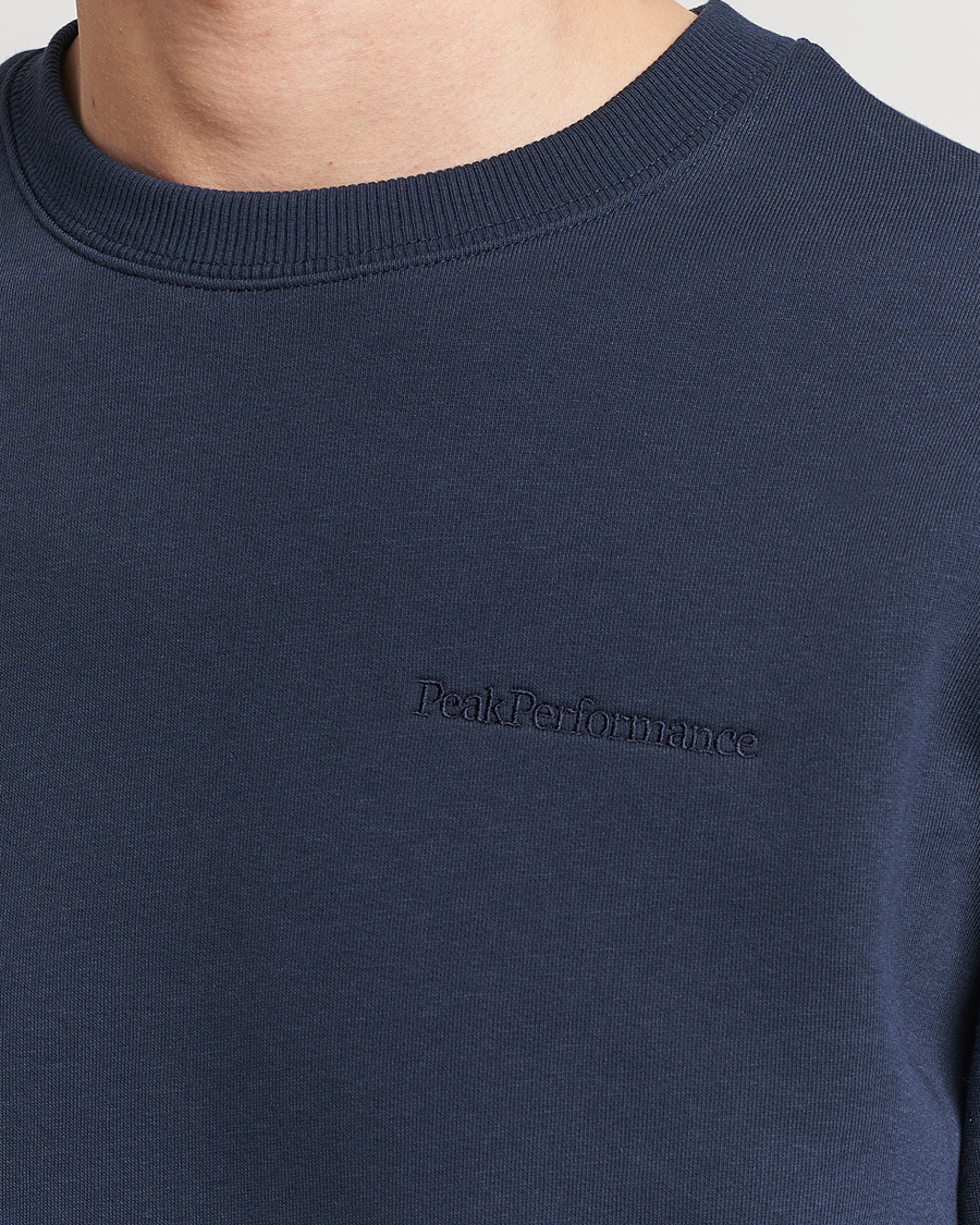 Herren | Pullover | Peak Performance | Original Logo Crew Neck Sweatshirt Blue Shadow