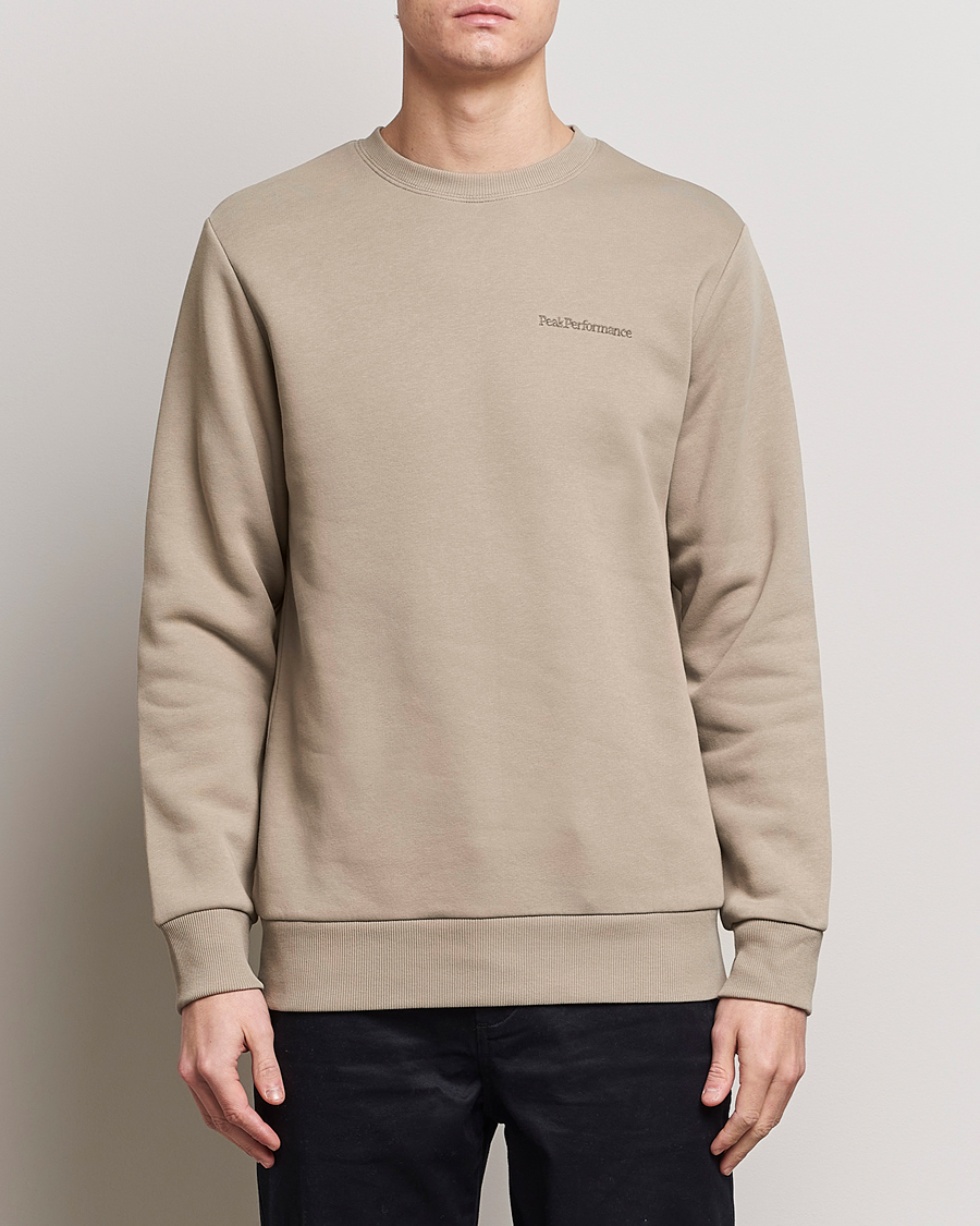 Herren | Pullover | Peak Performance | Original Logo Crew Neck Sweatshirt Avid Beige