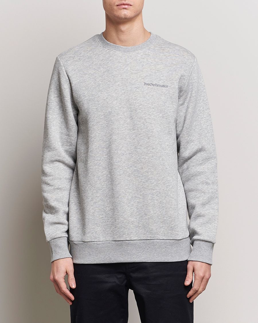 Men |  | Peak Performance | Original Logo Crew Neck Sweatshirt Grey Melange