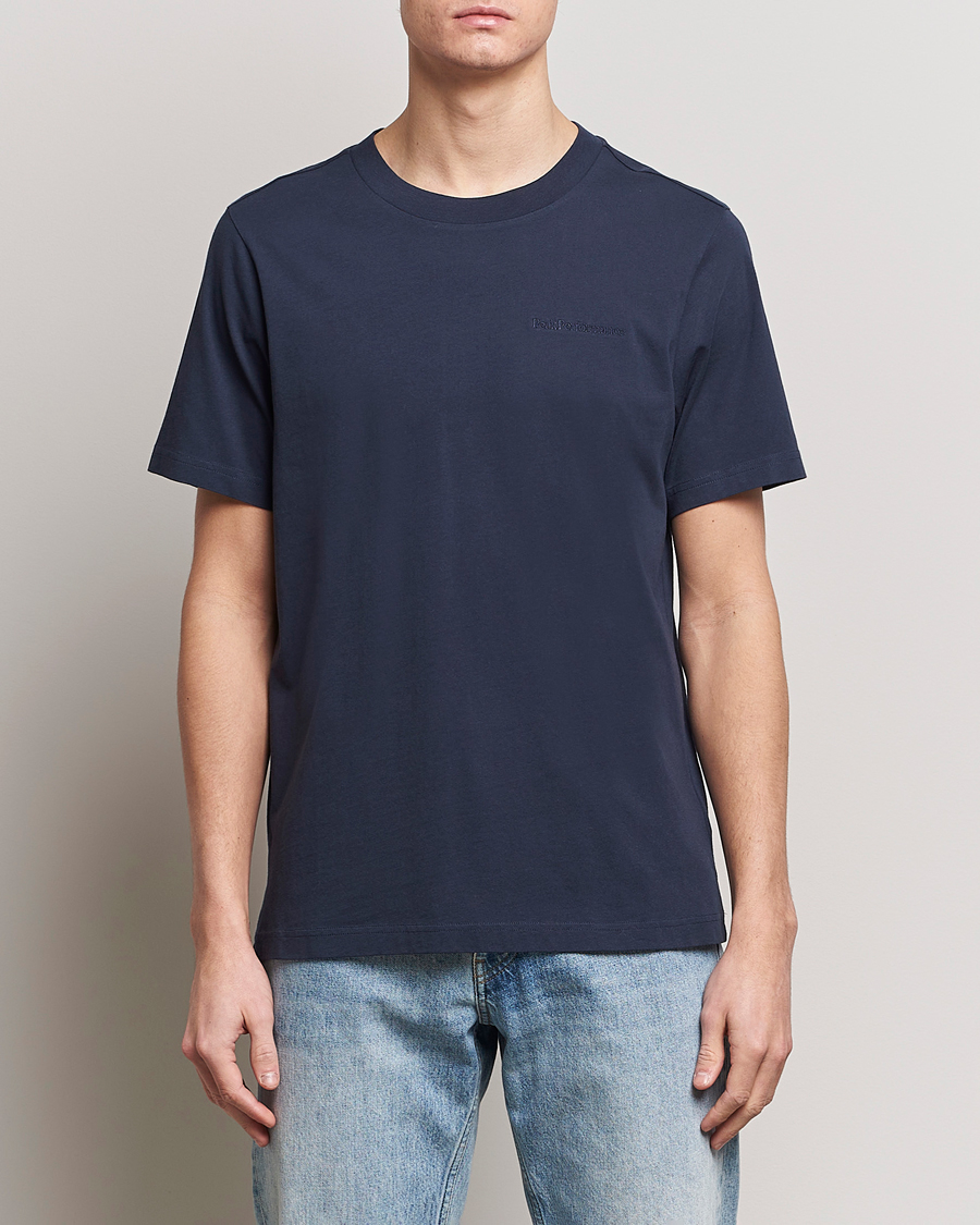 Herren | Kurzarm T-Shirt | Peak Performance | Original Logo Crew Neck T-Shirt Blue Shadow