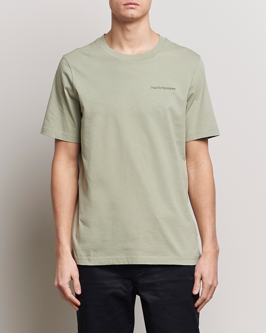 Herren | Kurzarm T-Shirt | Peak Performance | Original Logo Crew Neck T-Shirt Limit Green