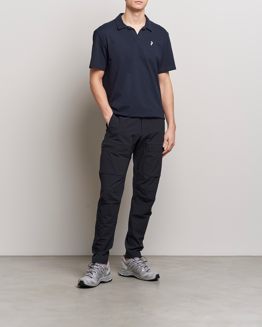 Herren | Poloshirts | Peak Performance | Cotton Coolmax Open Collar Polo Salute Blue