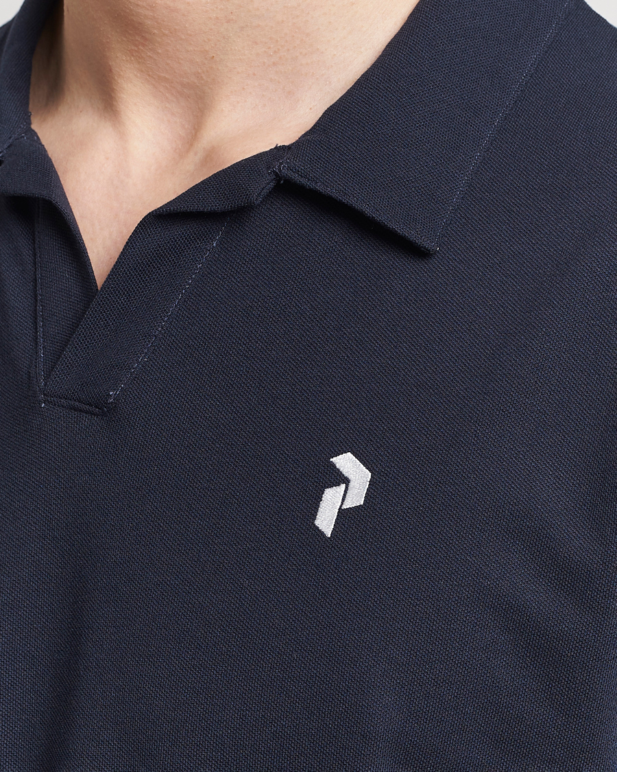 Herren | Poloshirts | Peak Performance | Cotton Coolmax Open Collar Polo Salute Blue