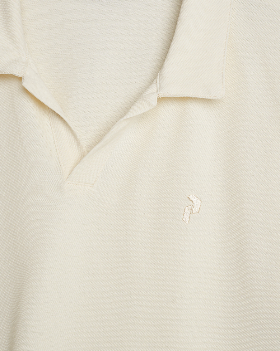 Herren | Poloshirts | Peak Performance | Cotton Coolmax Open Collar Polo Vintage White