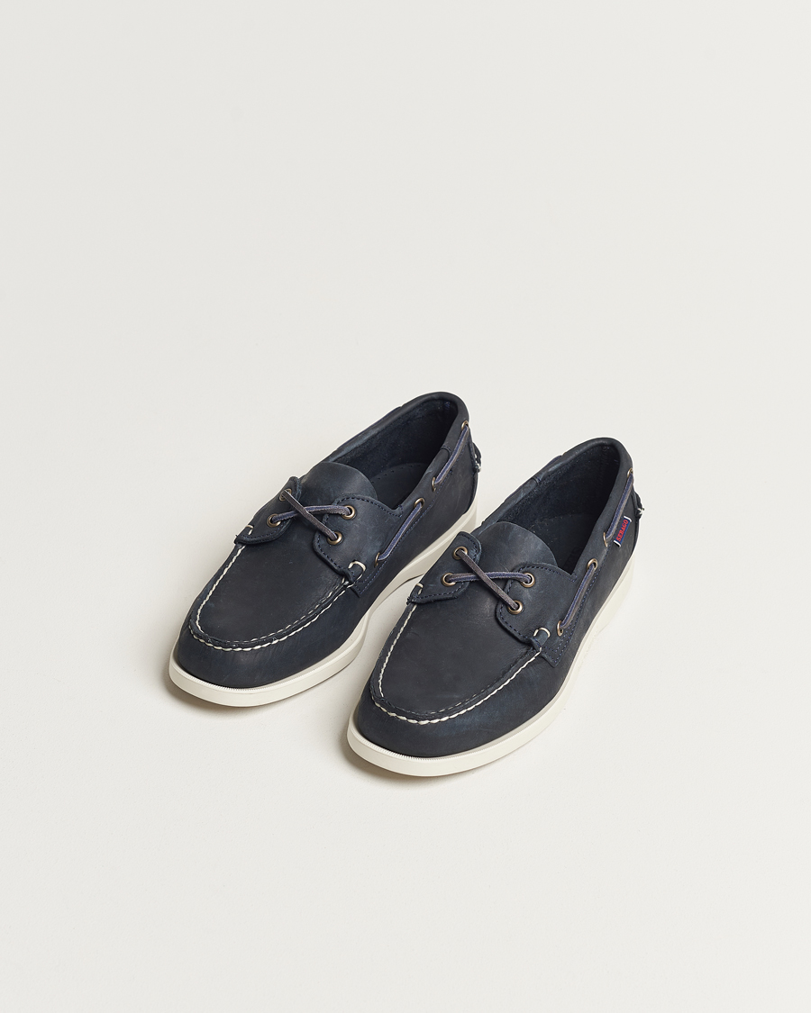 Herren | Sebago | Sebago | Dockside Nubuck Boat Shoe Blue Navy