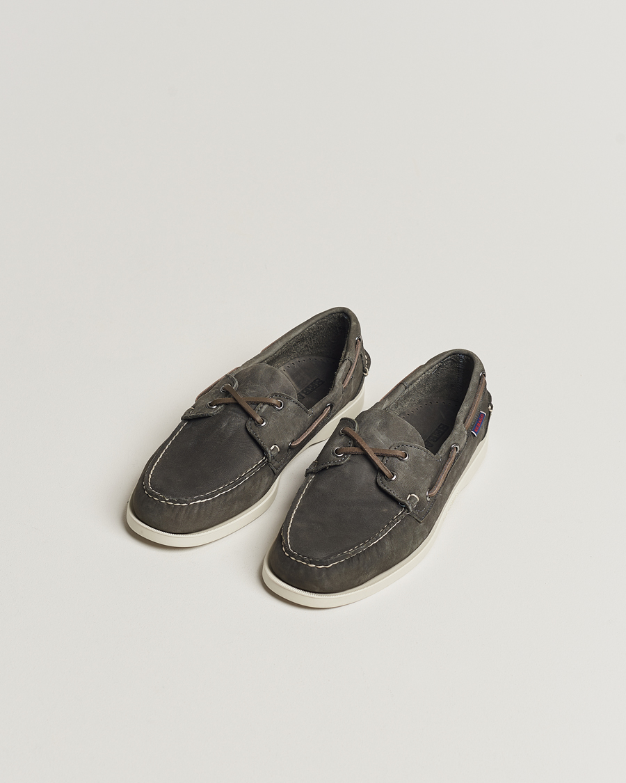 Herren | Segelschuhe | Sebago | Dockside Nubuck Boat Shoe Dark Grey