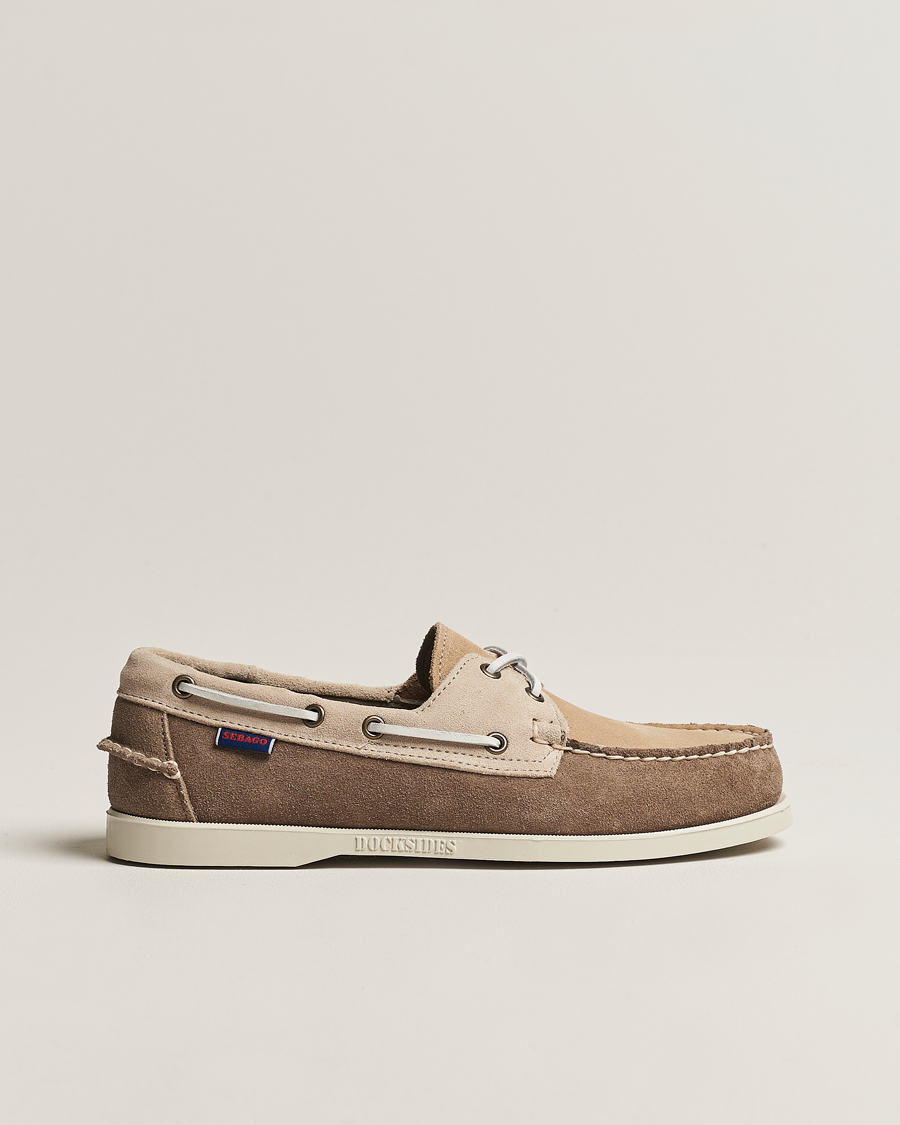 Herren | Segelschuhe | Sebago | Docksides Portland Jib Boat Shoe Sage/Taupe/Camel