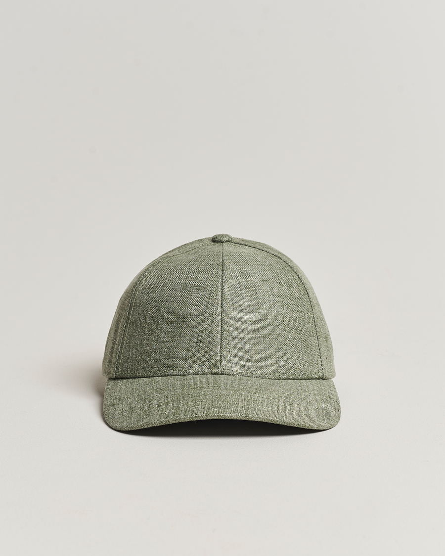 Herren | Varsity Headwear Linen Baseball Cap Pistachio Green | Varsity Headwear | Linen Baseball Cap Pistachio Green