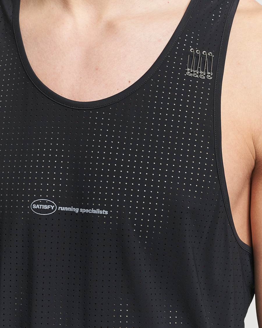 Herren | T-Shirts | Satisfy | Space-O Singlet Black