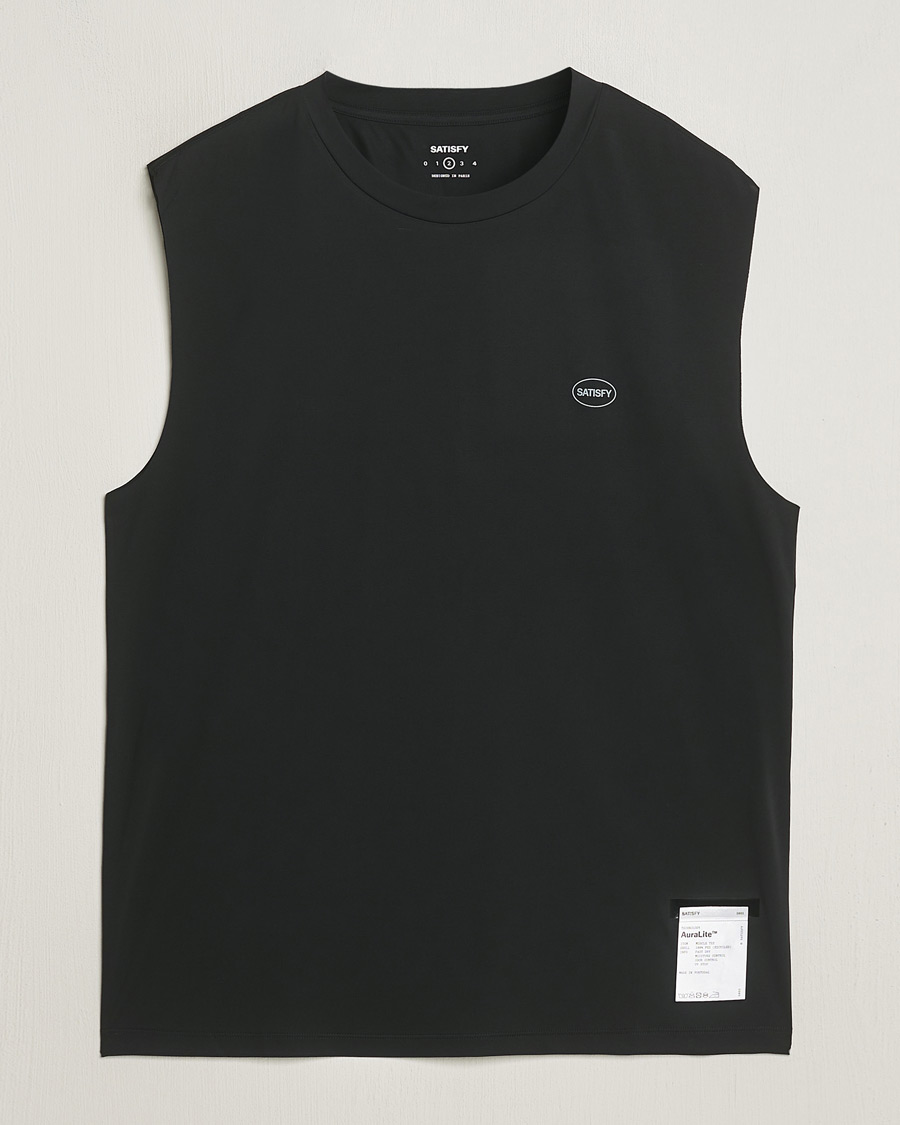 Herren | T-Shirts | Satisfy | AuraLite Muscle Tee Black