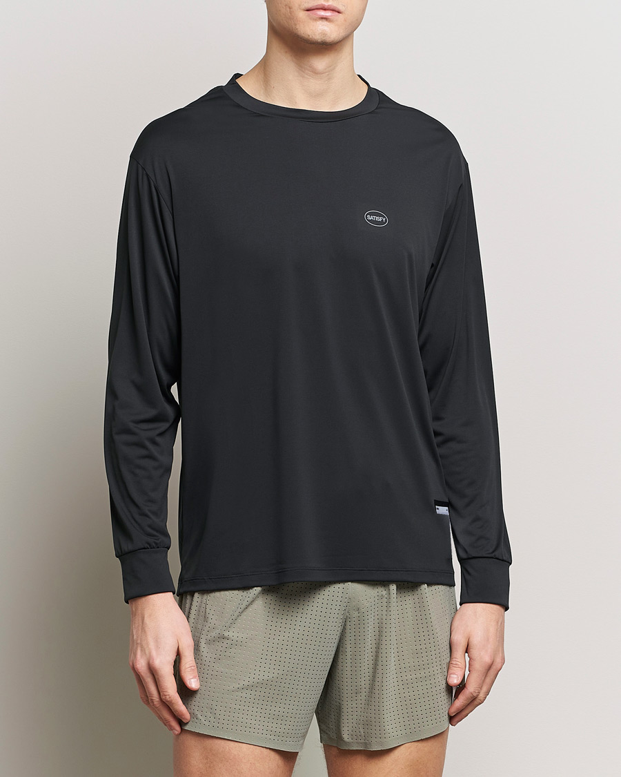 Herren | T-Shirts | Satisfy | AuraLite Long Sleeve T-Shirt Black