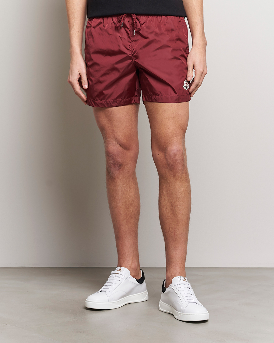 Herren | Badehosen | Moncler | Nylon Swim Shorts Burgundy