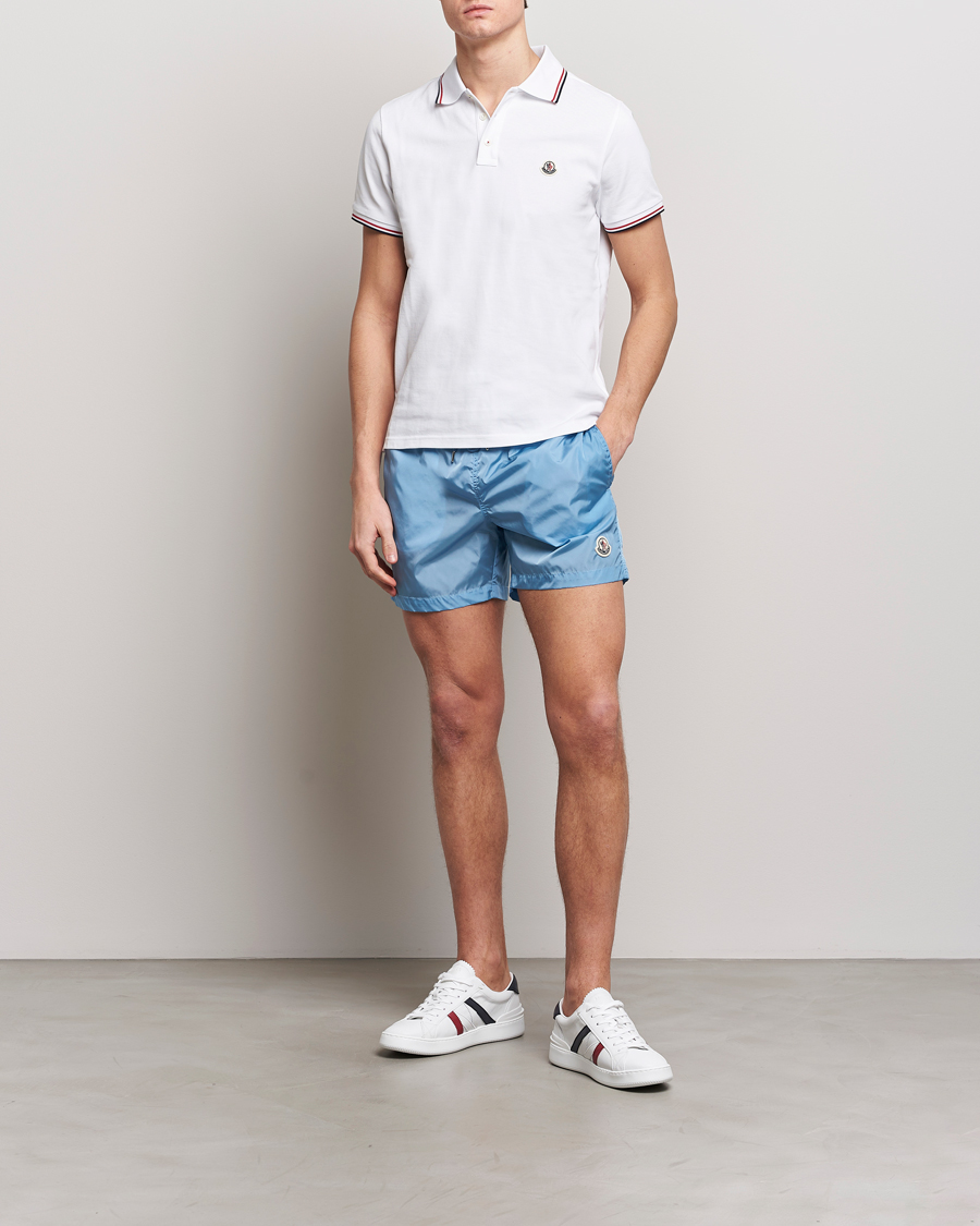 Herren | Badehosen | Moncler | Nylon Swim Shorts Light Blue