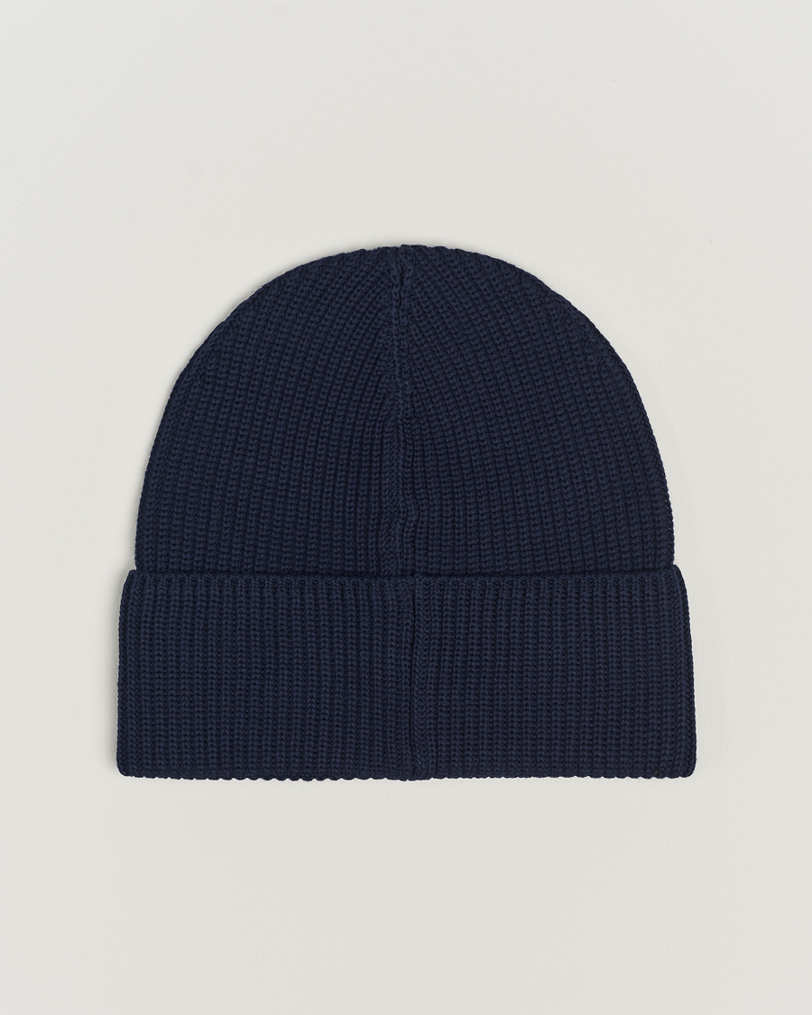 Herren | Moncler Ribbed Wool Beanie Navy | Moncler | Ribbed Wool Beanie Navy