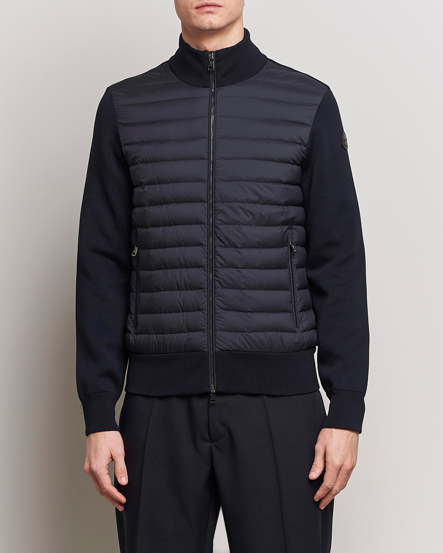 Men |  | Moncler | Light Hybrid Zip Jacket Navy