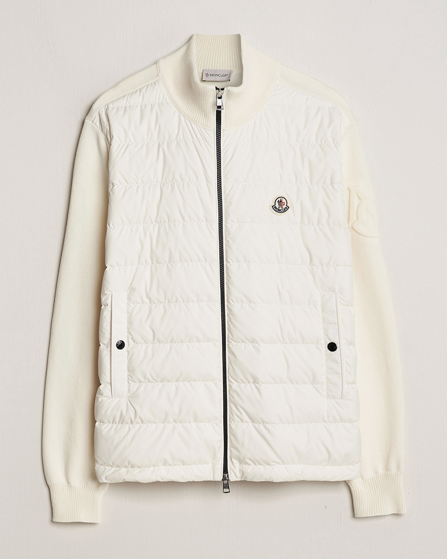Herren | Pullover | Moncler | Hybrid Zip Cardigan White