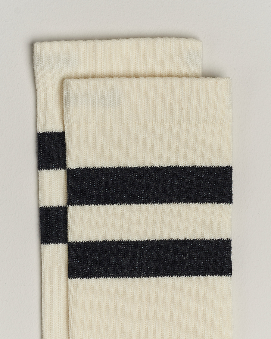 Herren |  | Sweyd | Two Stripe Cotton Socks White/Black