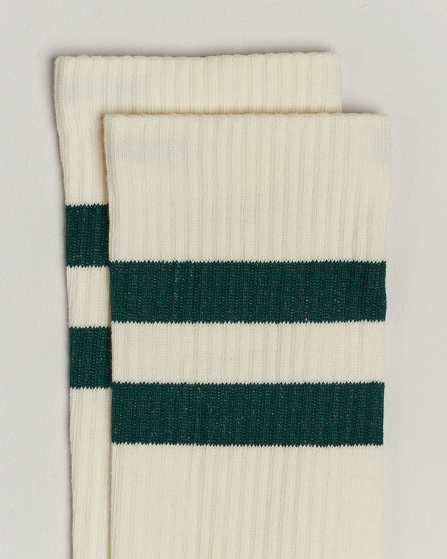 Herren | Contemporary Creators | Sweyd | Two Stripe Cotton Socks White/Green