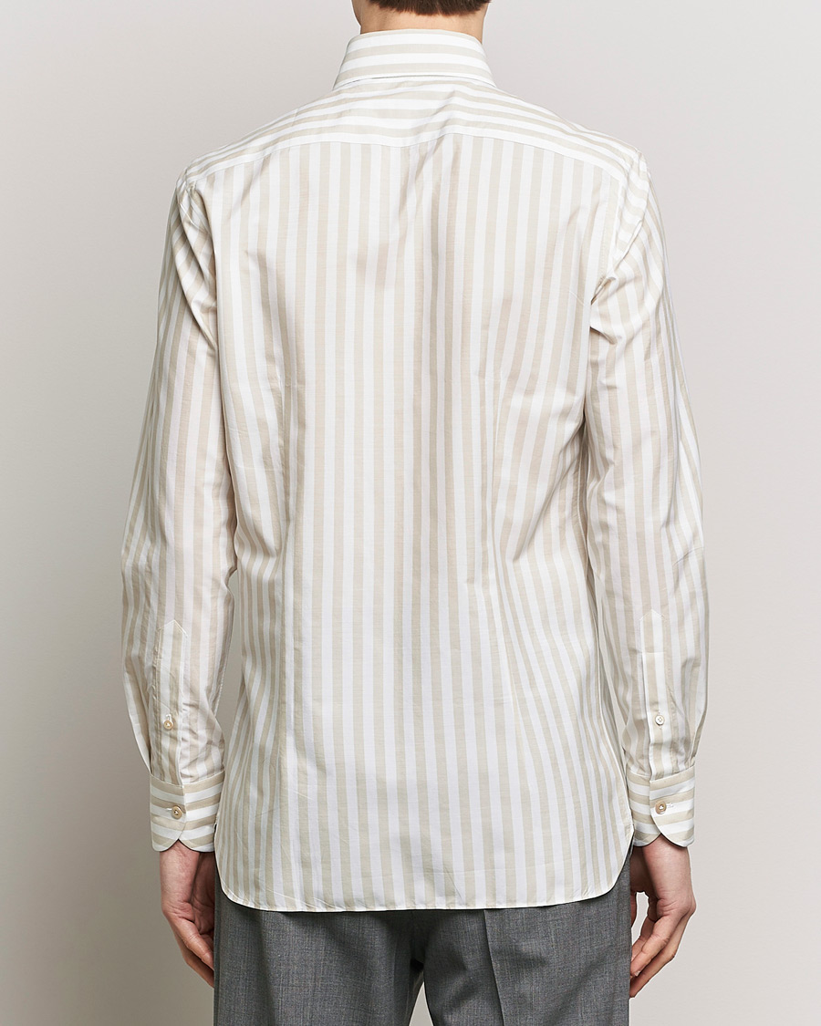 Herren | Hemden | 100Hands | Striped Cotton Shirt Brown/White