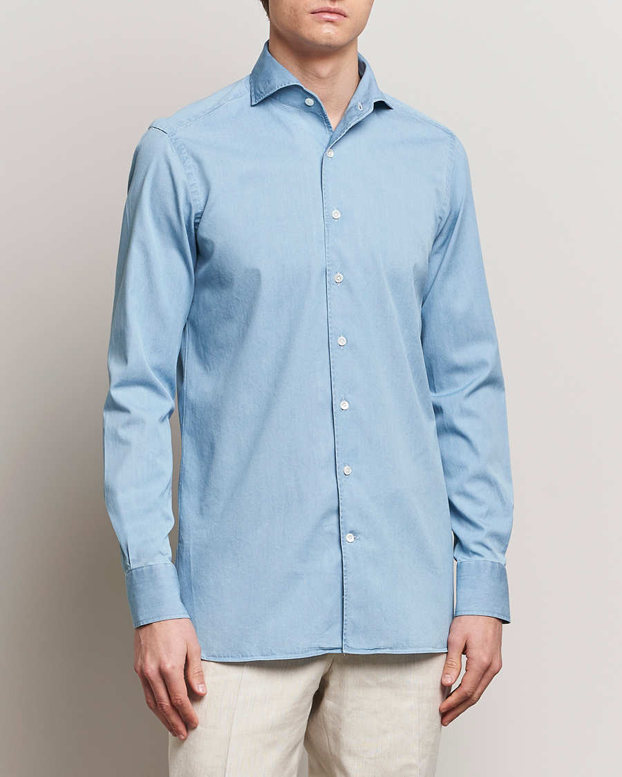 Herren |  | 100Hands | Ice Wash Denim Shirt Light Blue