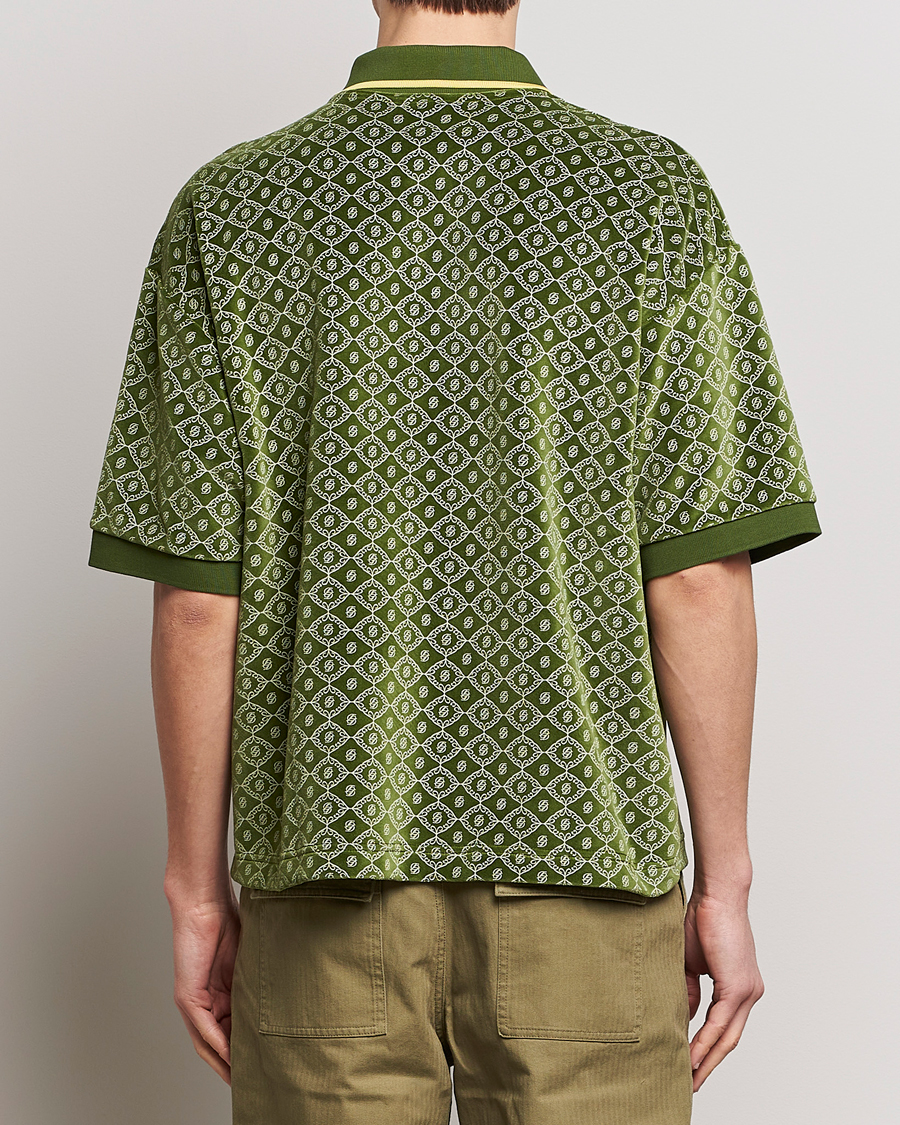 Herren | Poloshirts | Drôle de Monsieur | Short Sleeve Monogram Polo Green