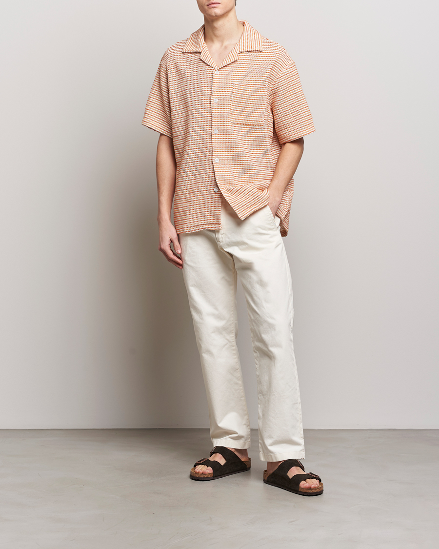 Herren | Hemden | Drôle de Monsieur | Micro Check Camp Shirt Orange